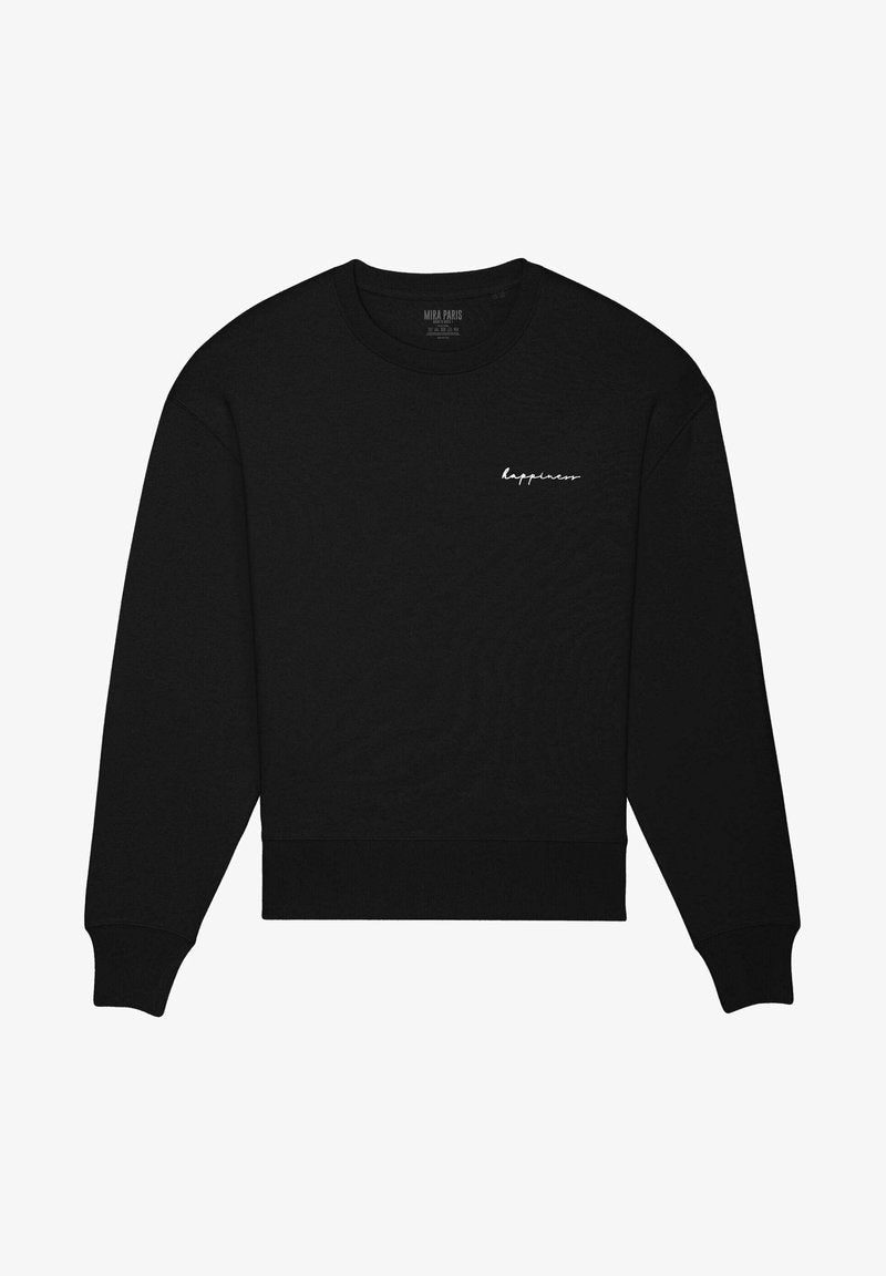  HAPPINESS EMBROIDERY UNISEX CLASSIC - Sweatshirt - Black