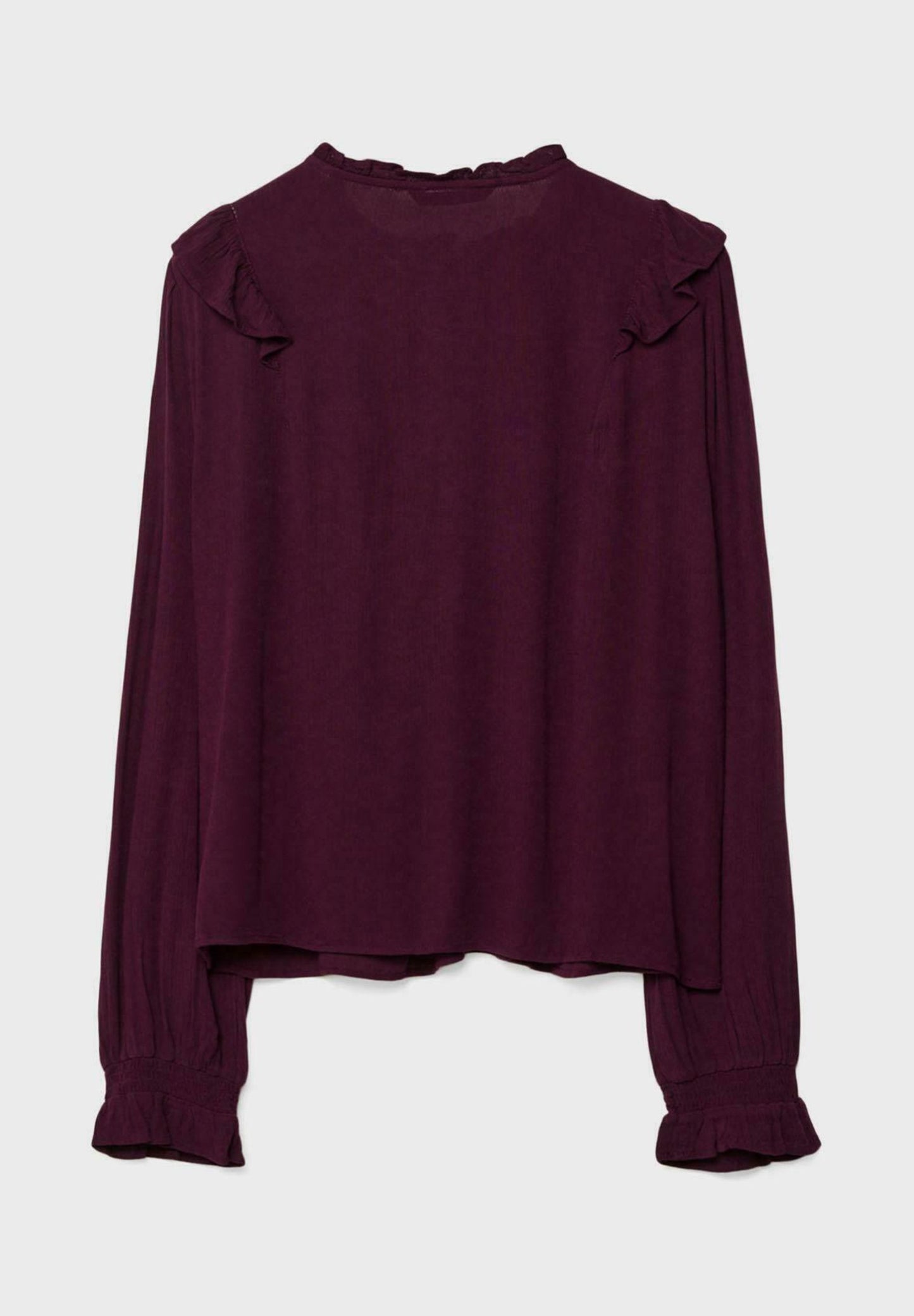 Stradivarius RUFFLED WITH BUTTONS - Blouse - Bordeaux