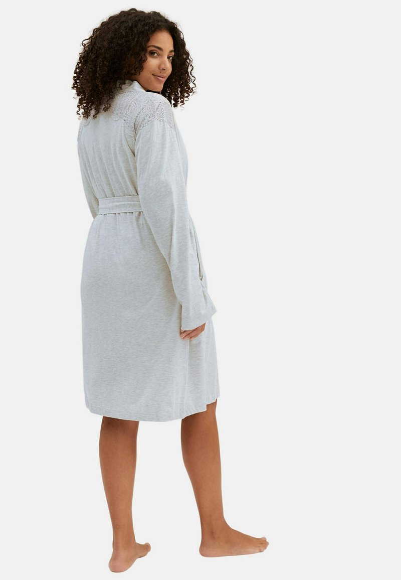 Marks & Spencer MODAL LACE TRIM WRAP - Bademantel - Grey
