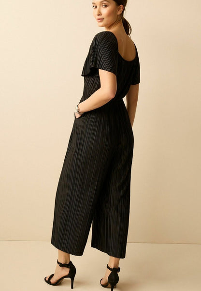 Next SHORT SLEEVES PLISSE STANDARD - Jumpsuit - Black