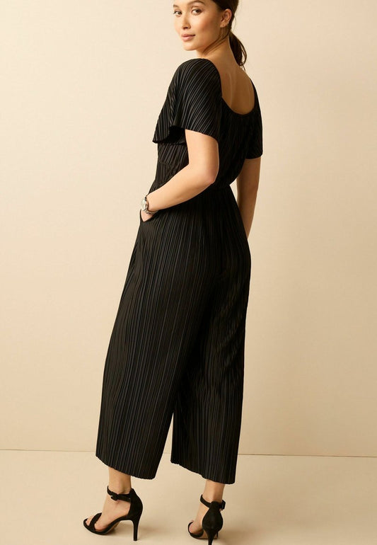 Next SHORT SLEEVES PLISSE STANDARD - Jumpsuit - Black