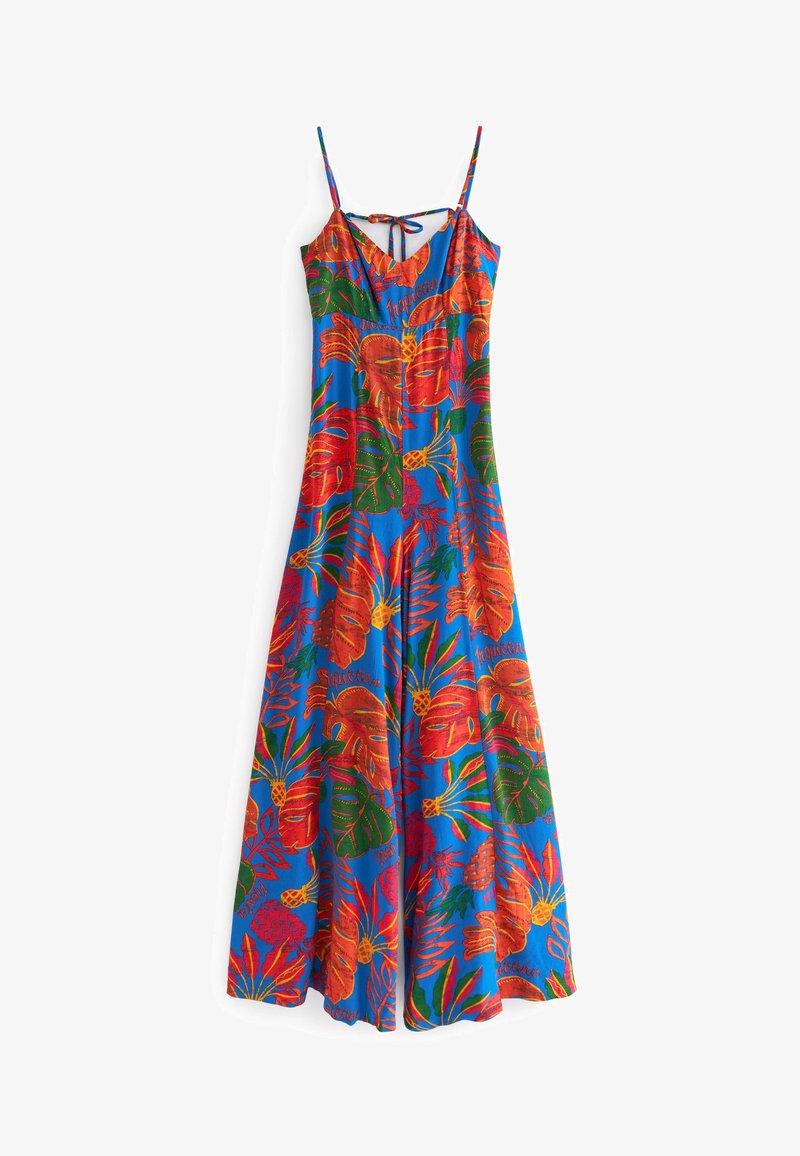 Next STRAPPY SLEEVELESS WIDE LEG STANDARD - Jumpsuit - Multi Coloured Large Scale Floral Print