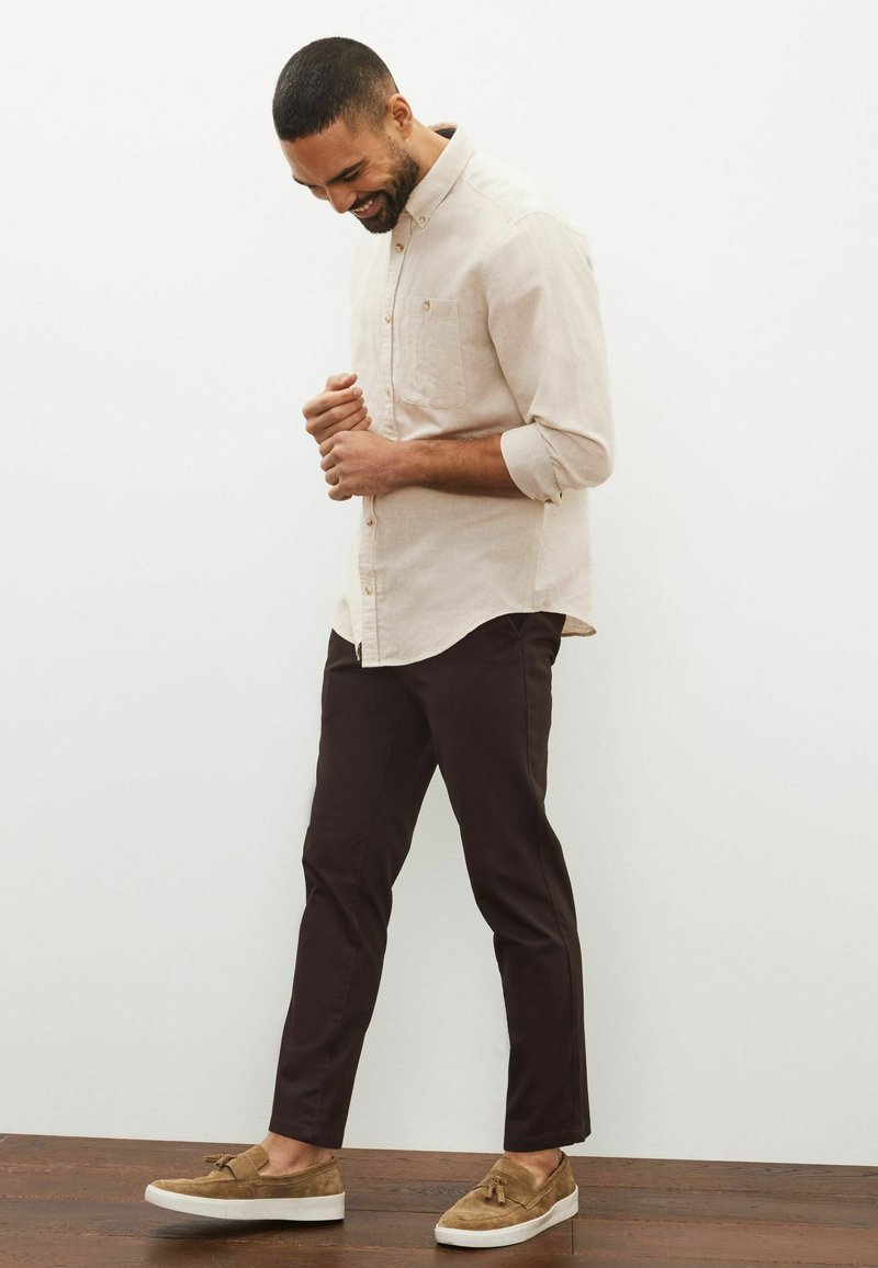 Next ROLL SLEEVE STANDARD - Hemd - Oatmeal Natural