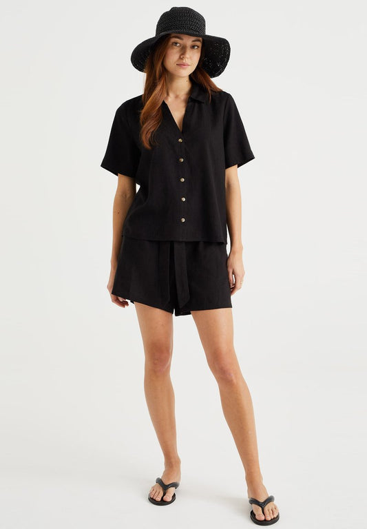 WE FASHION VAN MIX - Hemdbluse - Black