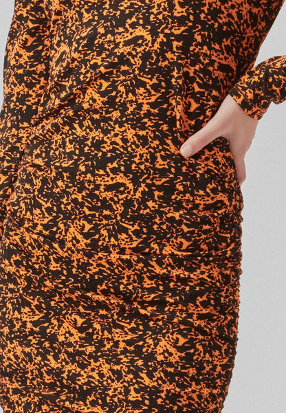  CURTIS PRINT DRESS - Jerseykleid - Vibrant Orange Splash