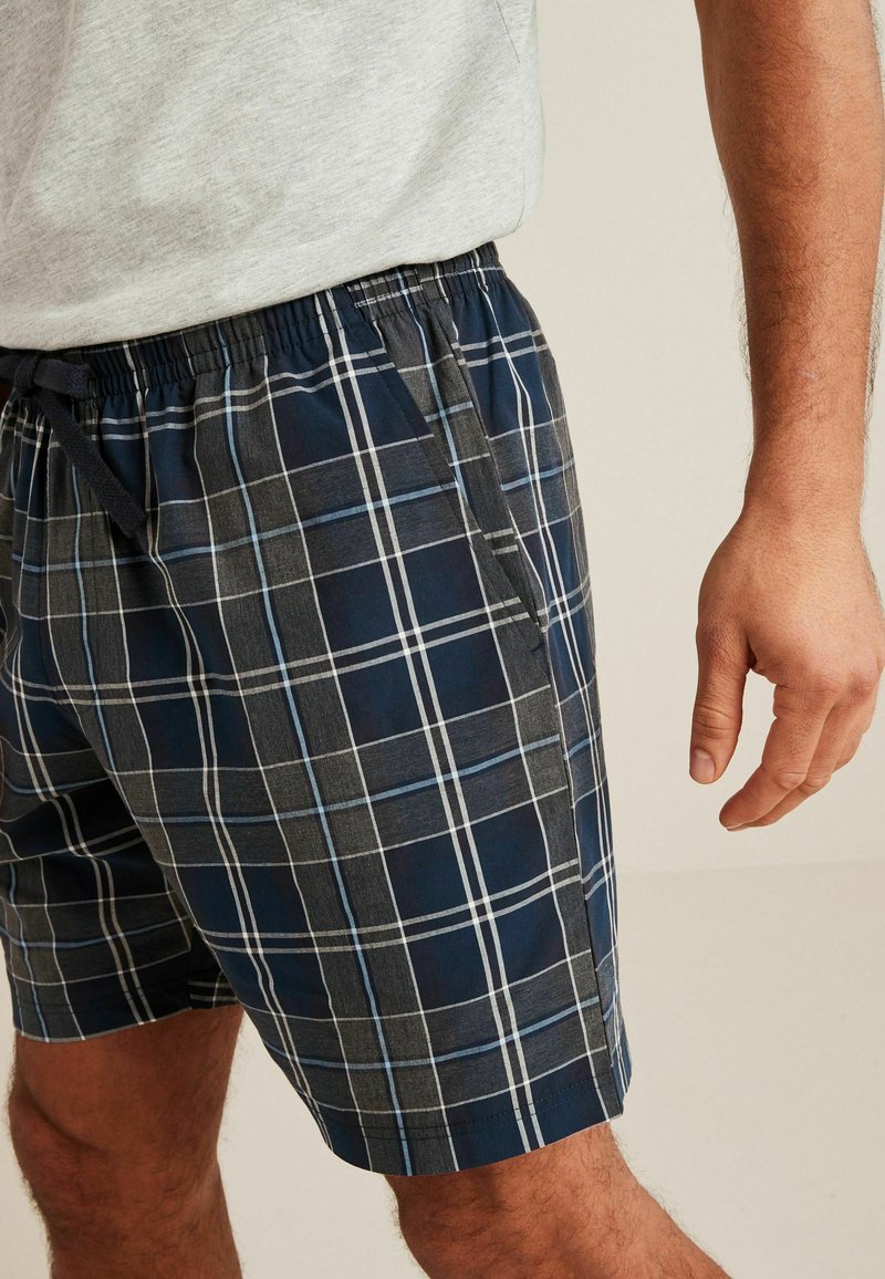 Next LIGHTWEIGHT SETS 2 PACK - Nachtwäsche Set - Navy Blue/grey Check