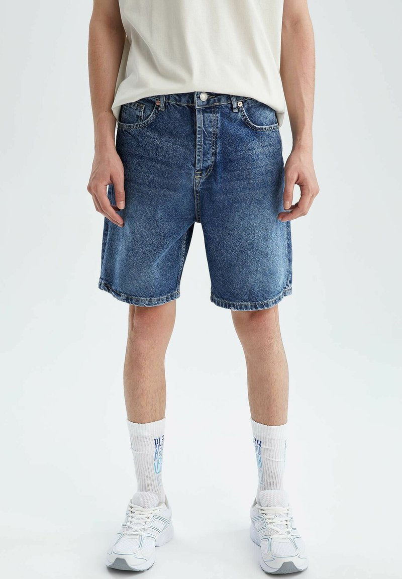 DeFacto FIT - Jeans Shorts - Blue