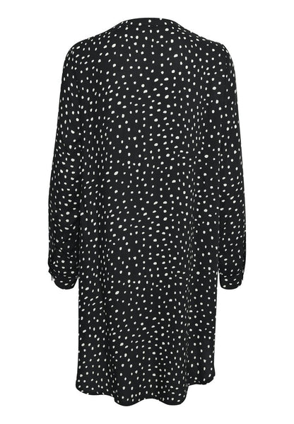Kaffe KAMARANA - Freizeitkleid - Black/chalk Dots