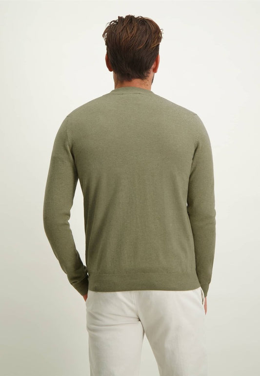  ATELIER - Strickjacke - Olive Green Plain