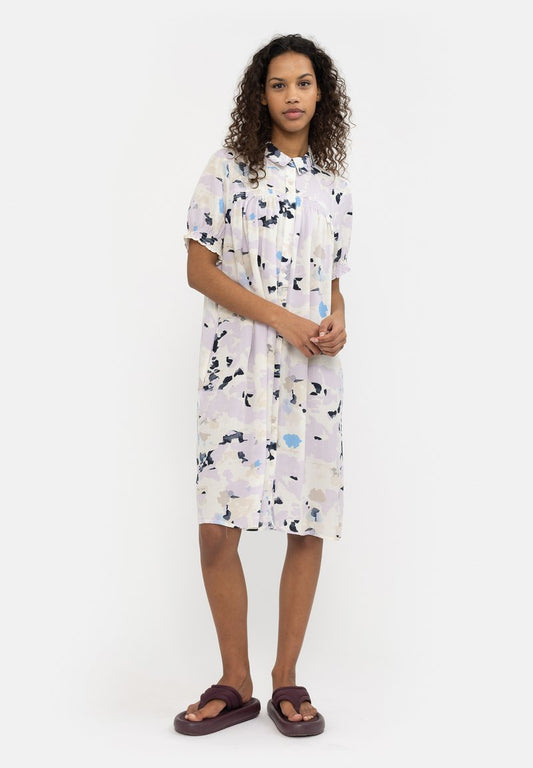 Soft Rebels Blusenkleid - Cloudy Snow White Print