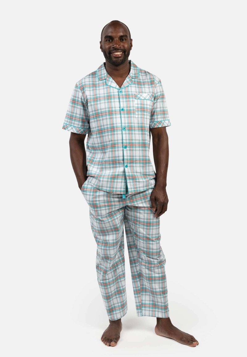 Cyberjammies KURZARM - Nachtwäsche Shirt - Blue Checks