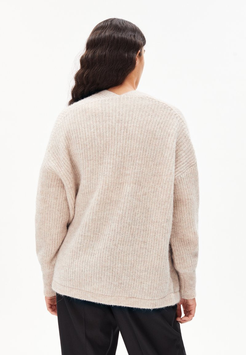 Armedangels VILANAA - Strickjacke - Kinoko Melange-oatmilk