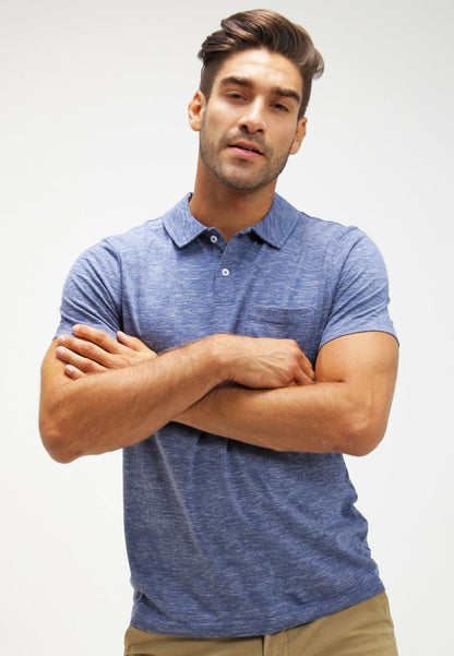 Pier One Poloshirt - Blue Melange