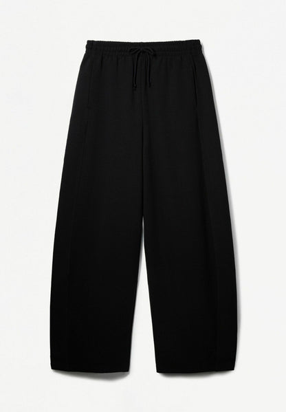 BERSHKA PLUSH BARREL - Tracksuit Bottoms - Light Grey