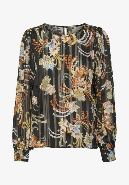 Kaffe KASIMI - Bluse - Black Red Multi Flower