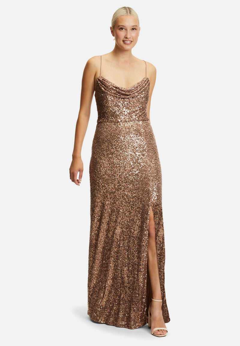 Vera Mont ABEND MIT PAILLETTEN - Ballkleid - Cream Gold