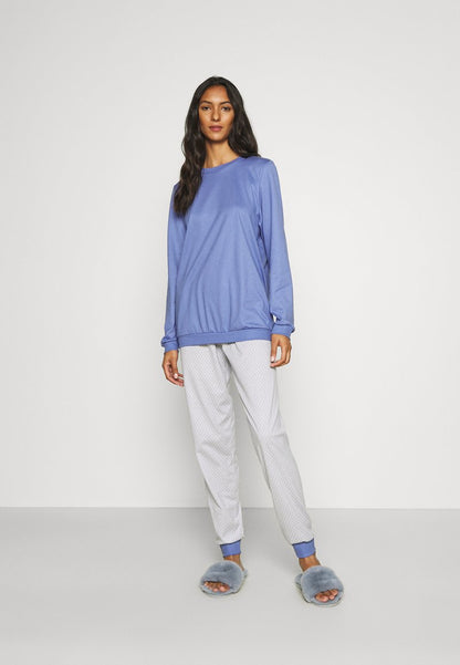 Calida LOVELY NIGHTS PYJAMA SET - Nachtwäsche Set - Bleached Denim