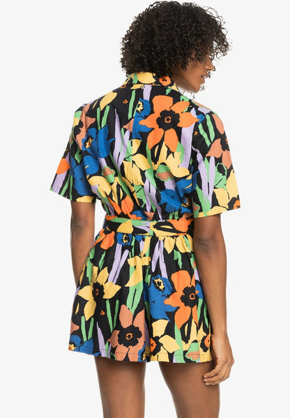 Roxy REAL YESTERDAY - Jumpsuit - Anthracite Flower Jammin