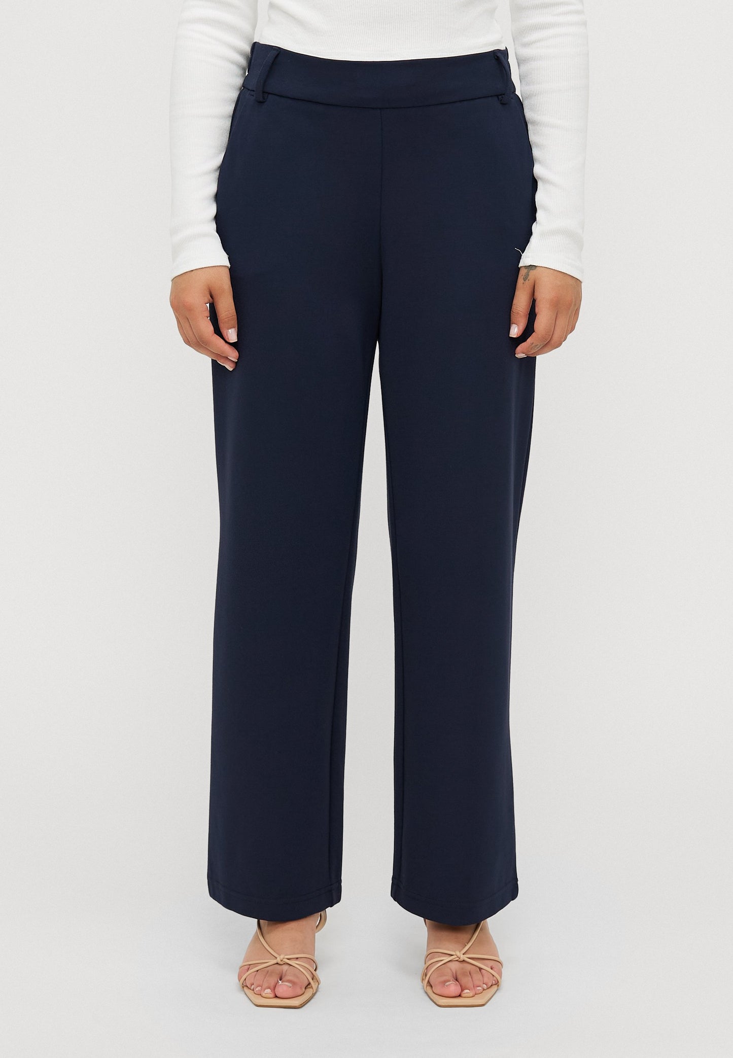ONLY Petite ONLPOPTRASH STRAIGHT - Trousers - Night Sky