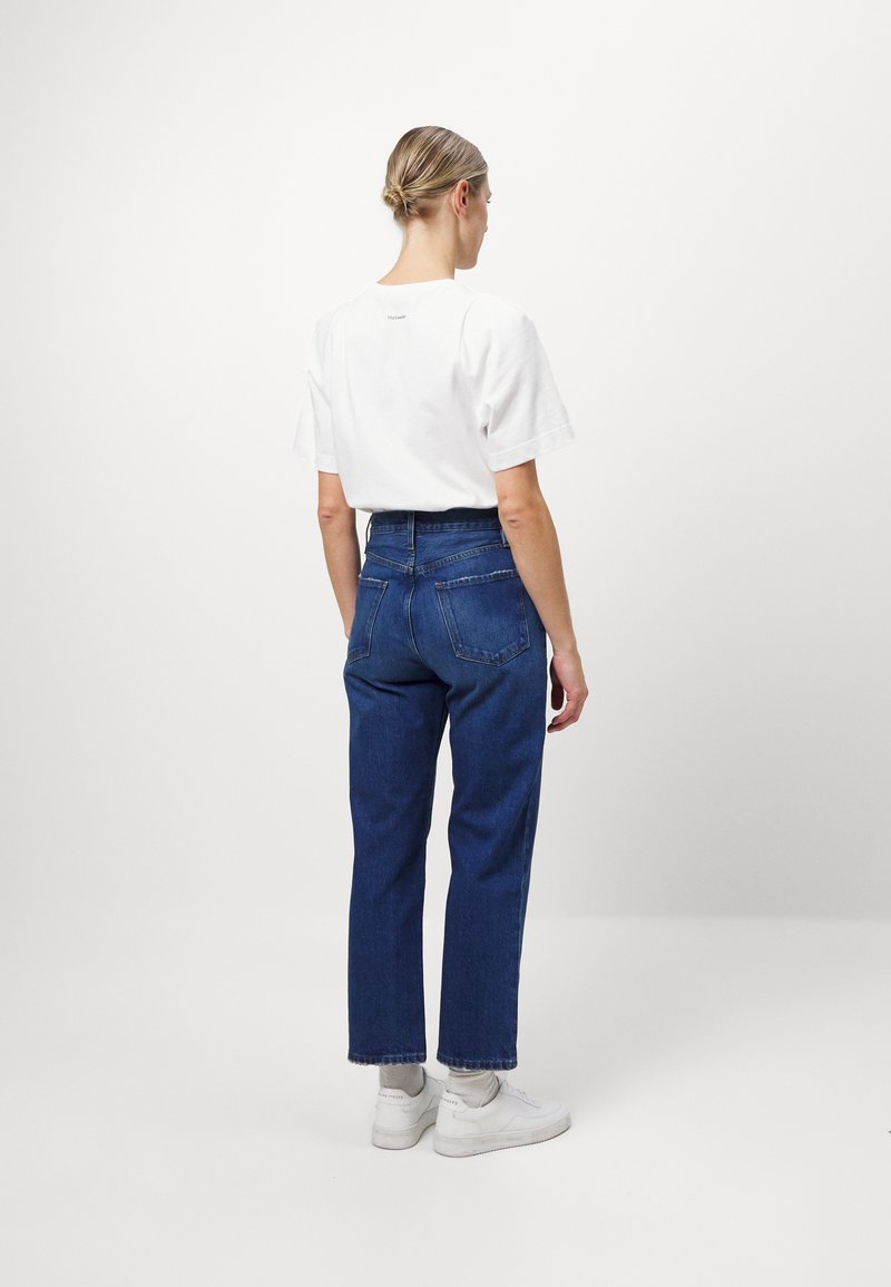 FRAME LE JANE CROP - Jeans Straight Leg - Blue Denim