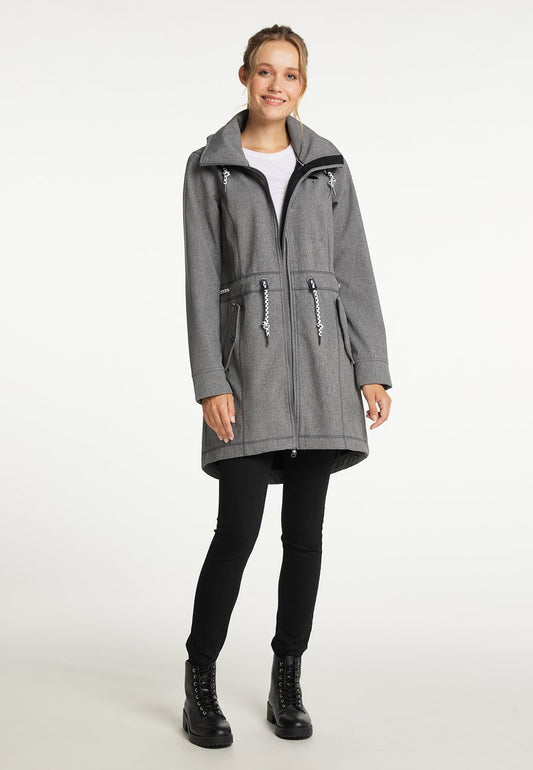 Schmuddelwedda Regenjacke / Wasserabweisende Jacke - Grau Melange Aop