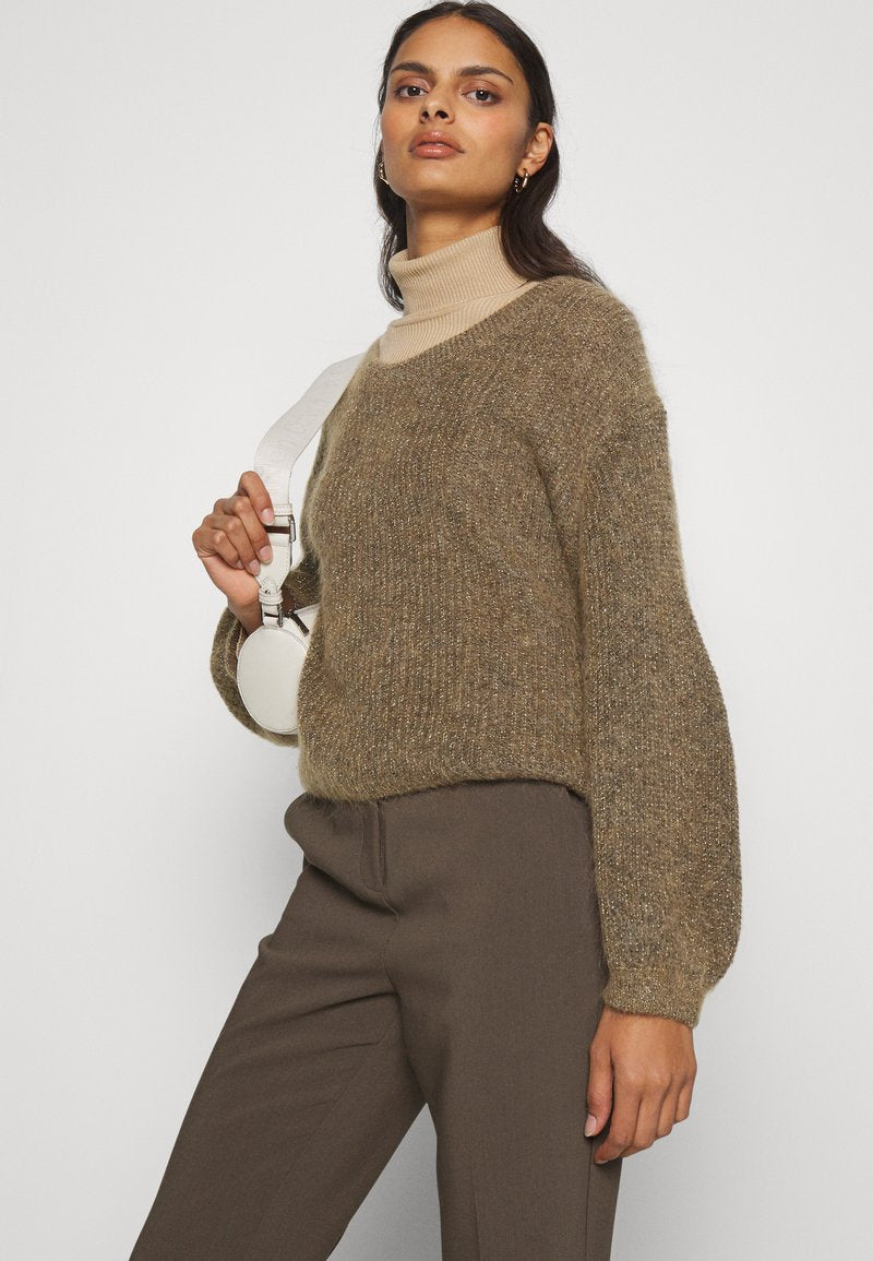 ARKET Strickpullover - Oat Melange With Gold