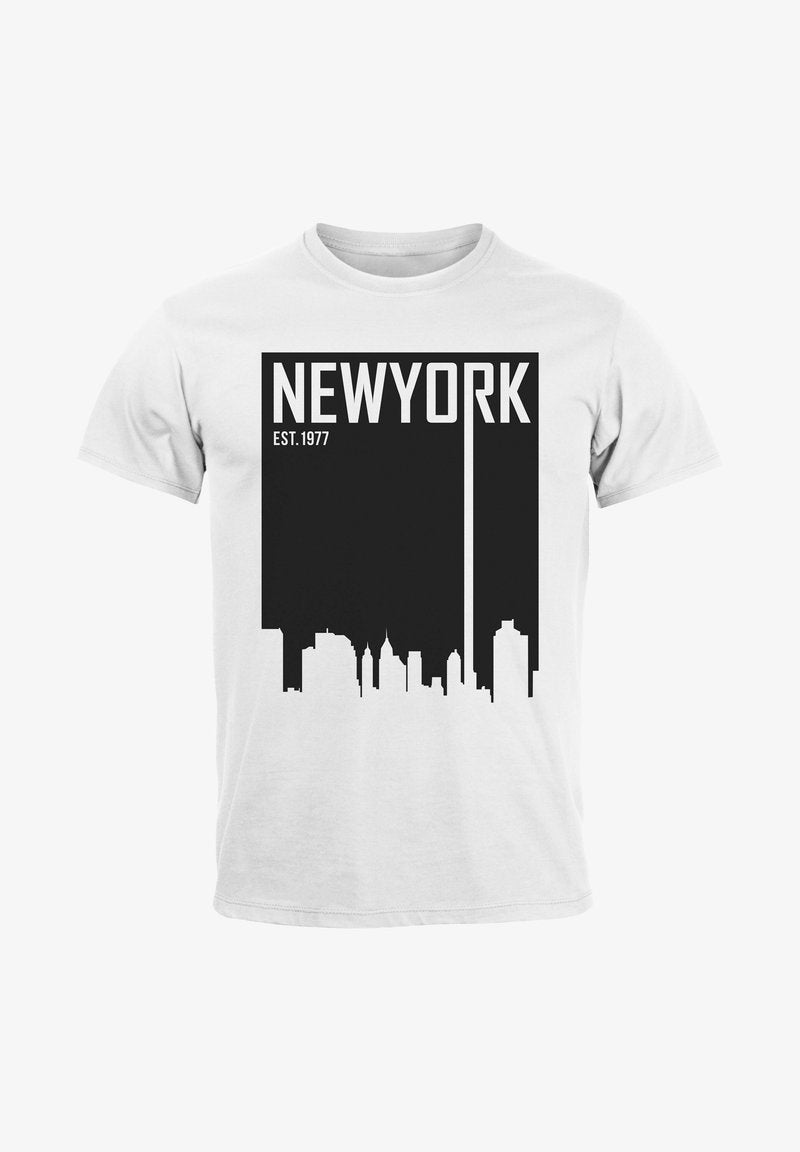  NEW YORK SKYLINE AUFDRUCK - T-Shirt Print - Grau