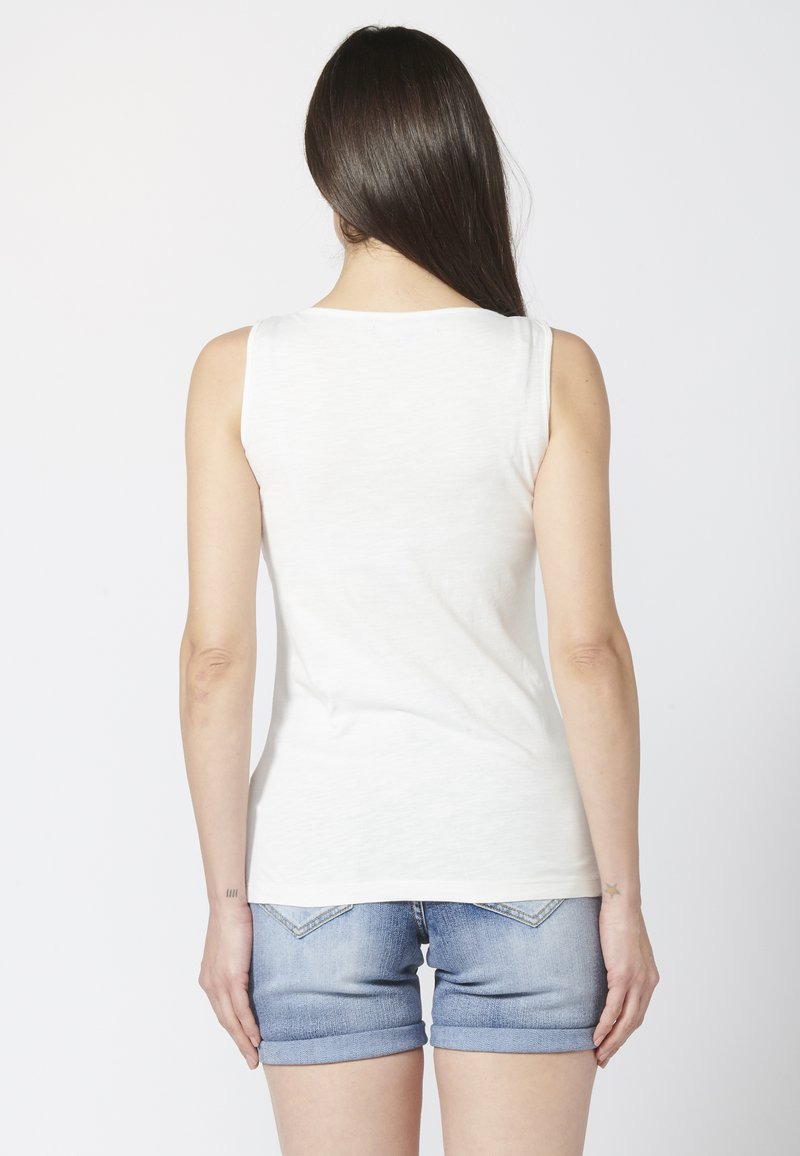 Koroshi Bluse - White, Blue, Pink