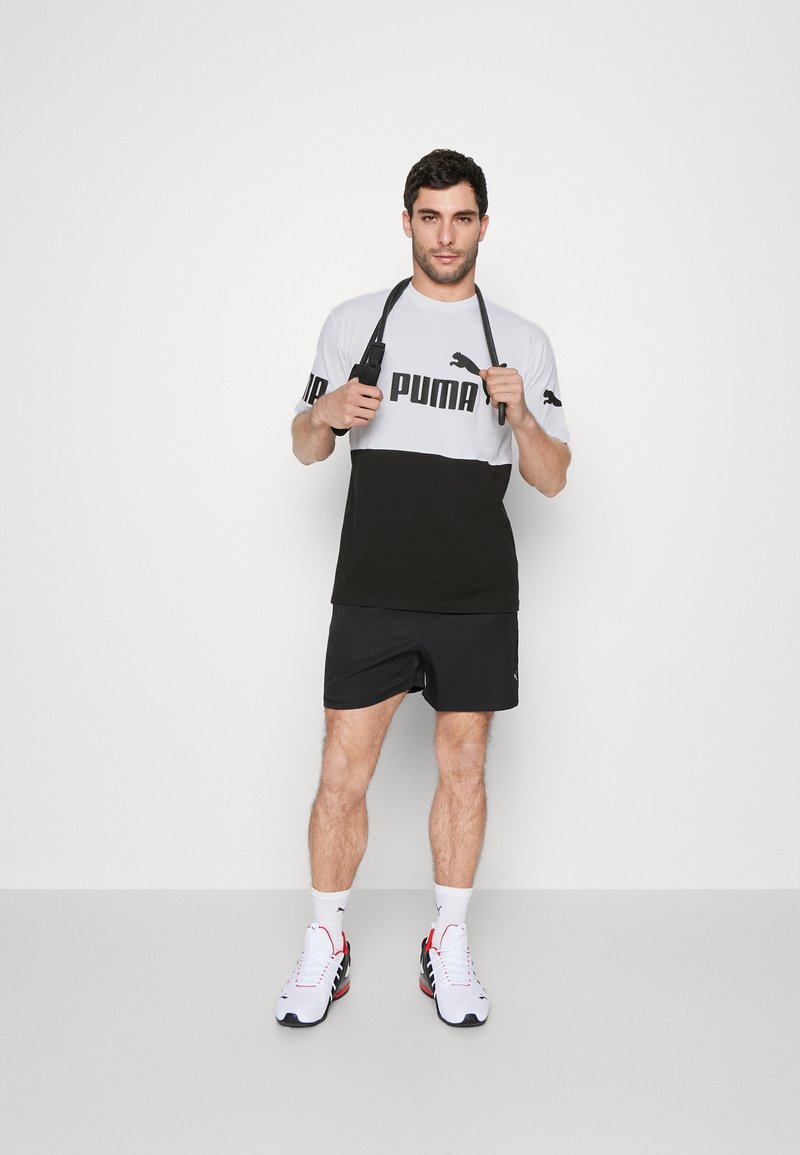 Puma POWER COLORBLOCK - T-Shirt Print - White