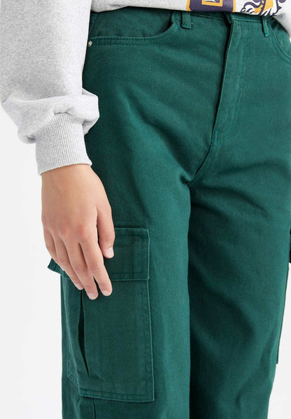 DeFacto WIDELEG - Cargohose - Green