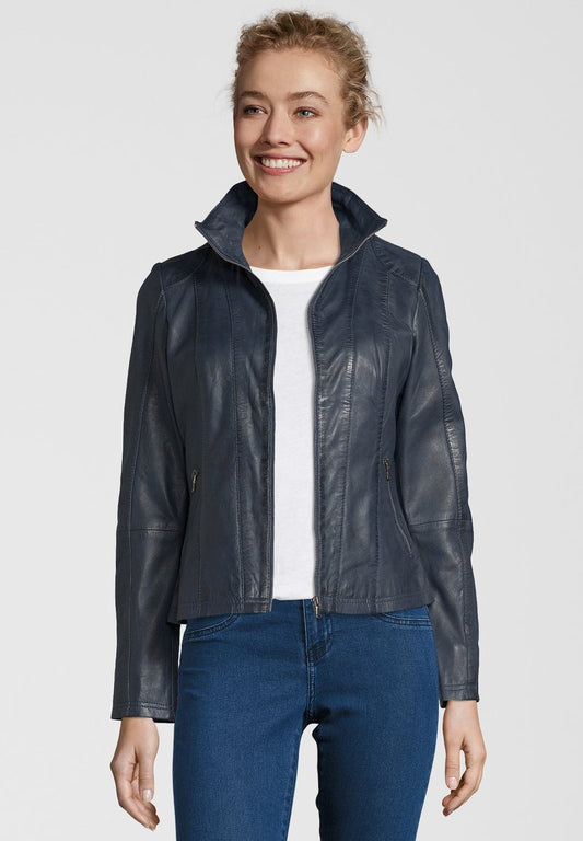  LEA - Lederjacke - Navy
