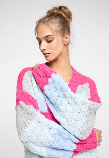 IZIA OFFENER GAYA - Strickjacke - Pink