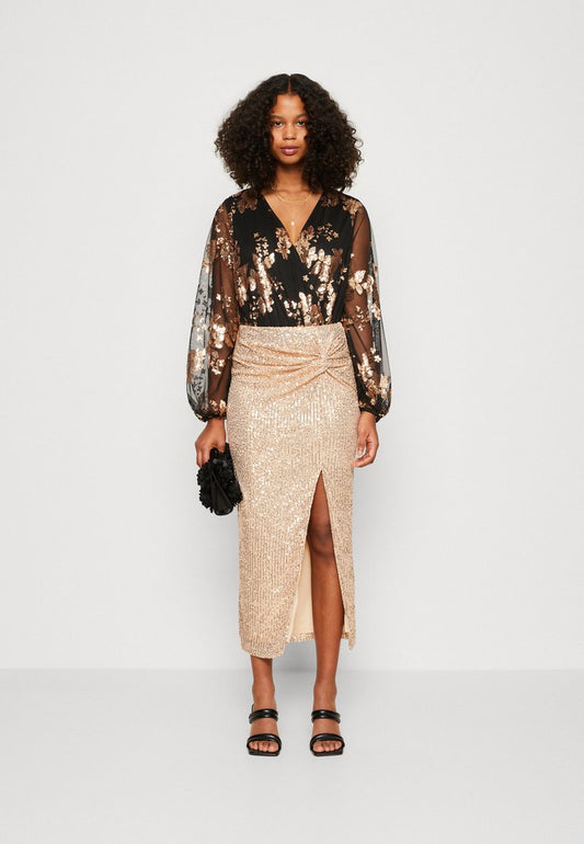 In The Style SKIRT - Bleistiftrock - Gold