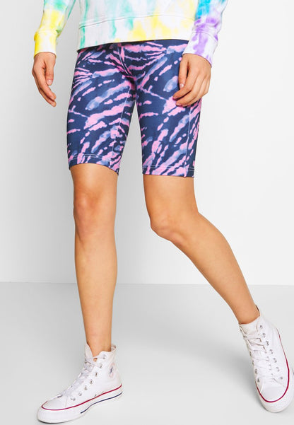 URBAN CLASSICS LADIES TIE DYE CYCLING - Shorts - Darkshadow/pink