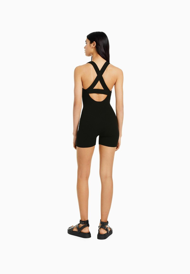 BERSHKA STRAPPY - Jumpsuit - Black