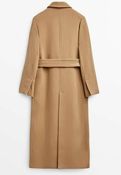 Massimo Dutti ROBE - Klassischer Mantel - Camel