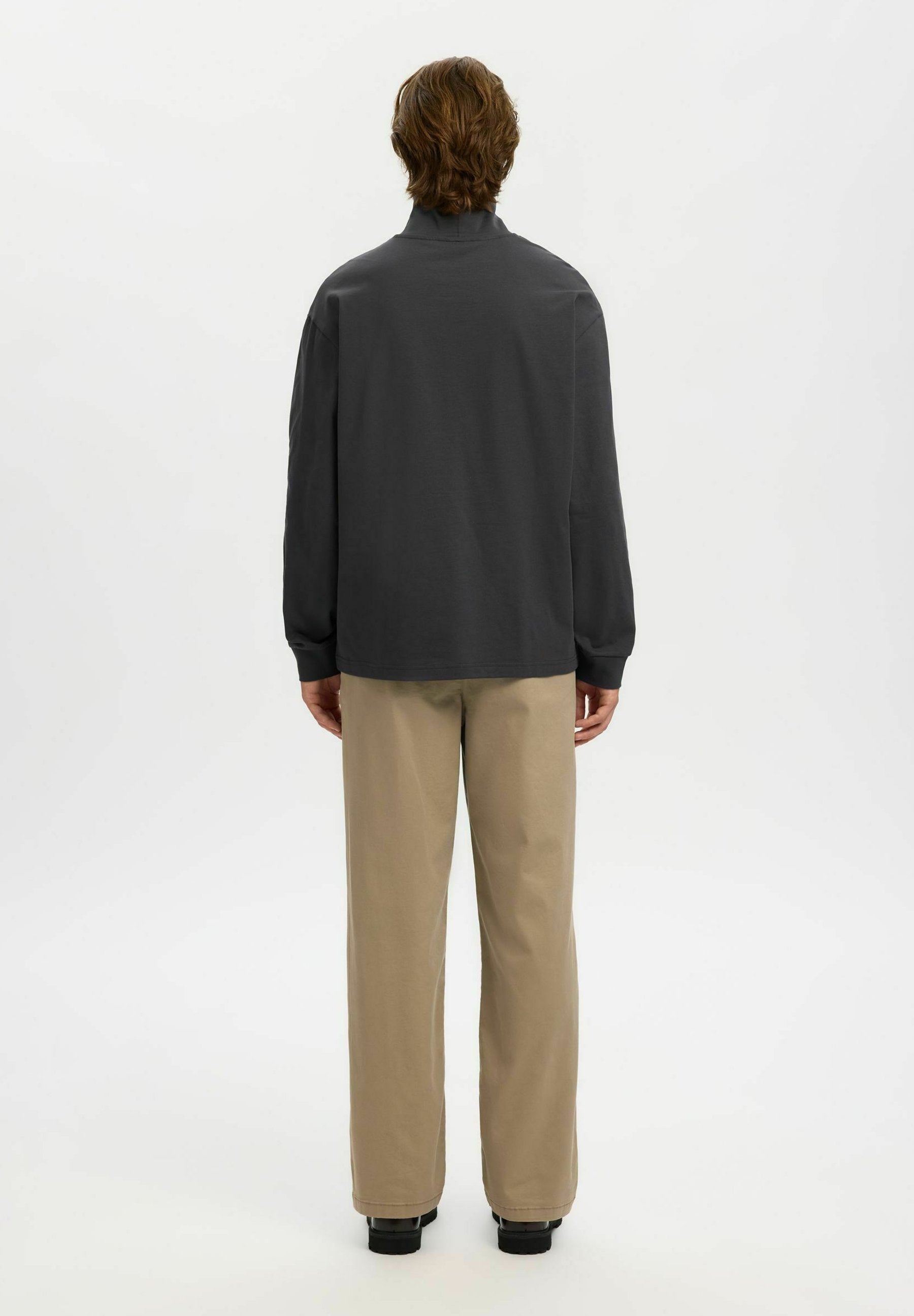 Selected Long Sleeved Top - Asphalt