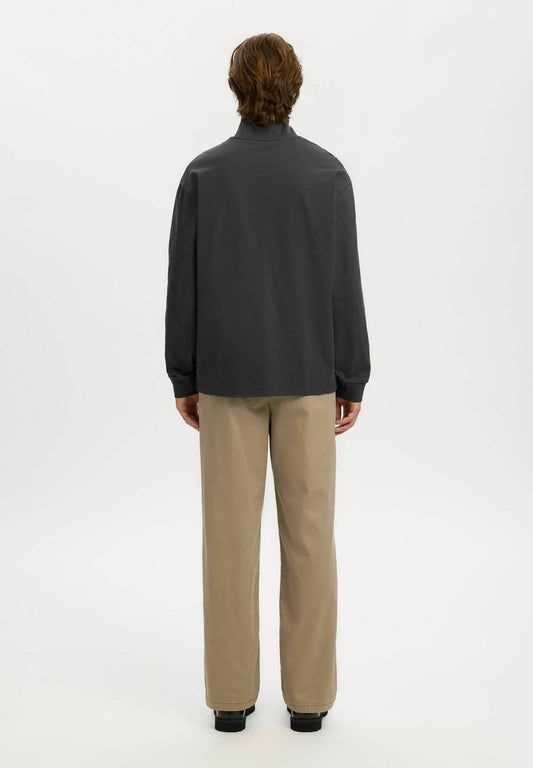 Selected Long Sleeved Top - Asphalt
