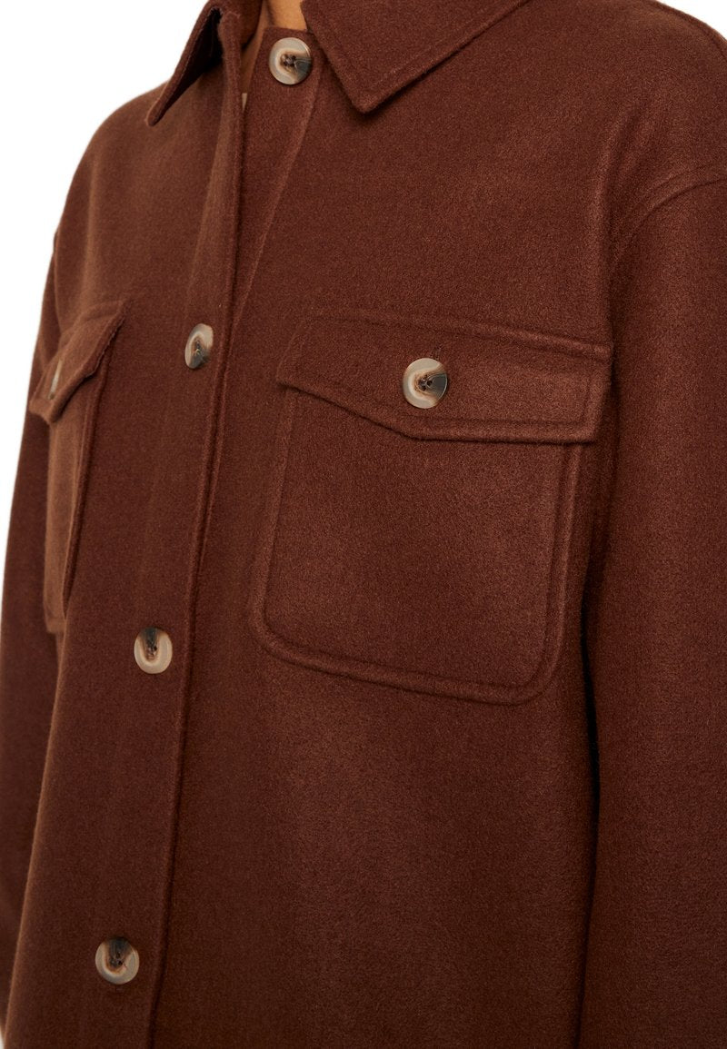 Pieces PCJUDY SHACKET - Kurzmantel - Chicory Coffee