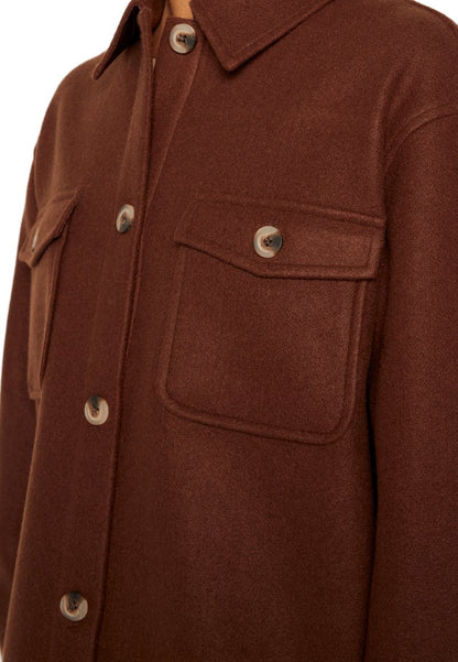 Pieces PCJUDY SHACKET - Kurzmantel - Chicory Coffee