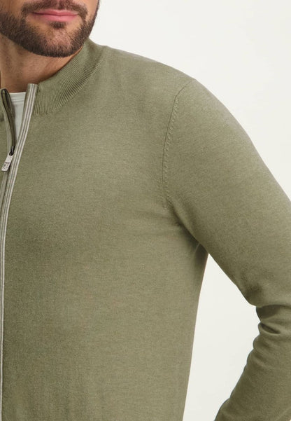  ATELIER - Strickjacke - Olive Green Plain