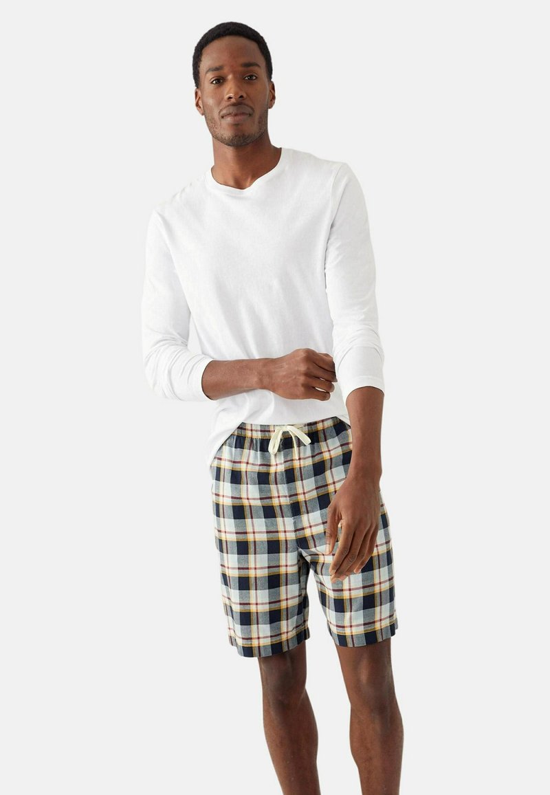 Marks & Spencer CHECKED - Nachtwäsche Hose - Navy Mix