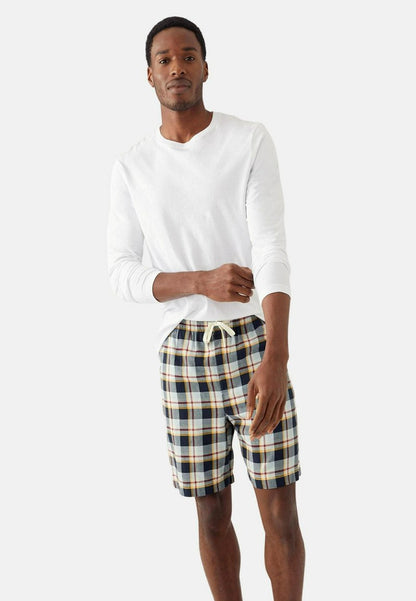 Marks & Spencer CHECKED - Nachtwäsche Hose - Navy Mix