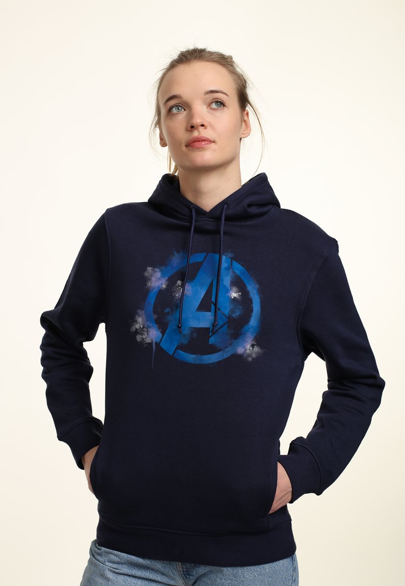 Henry Tiger AVENGERS ENDGAME AVENGERS SPRAY LOGO - Kapuzenpullover - Navy Blue