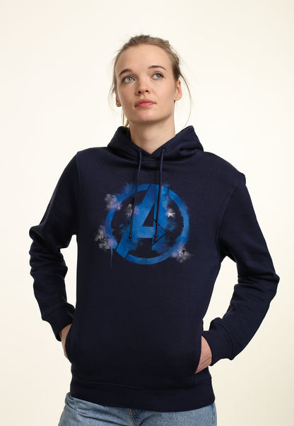 Henry Tiger AVENGERS ENDGAME AVENGERS SPRAY LOGO - Kapuzenpullover - Navy Blue
