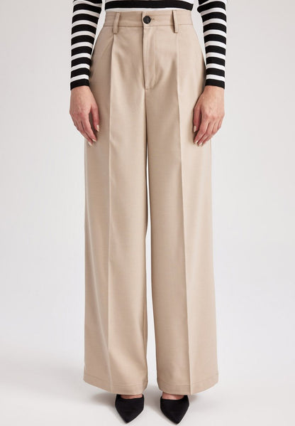 DeFacto WIDE LEG - Stoffhose - Beige