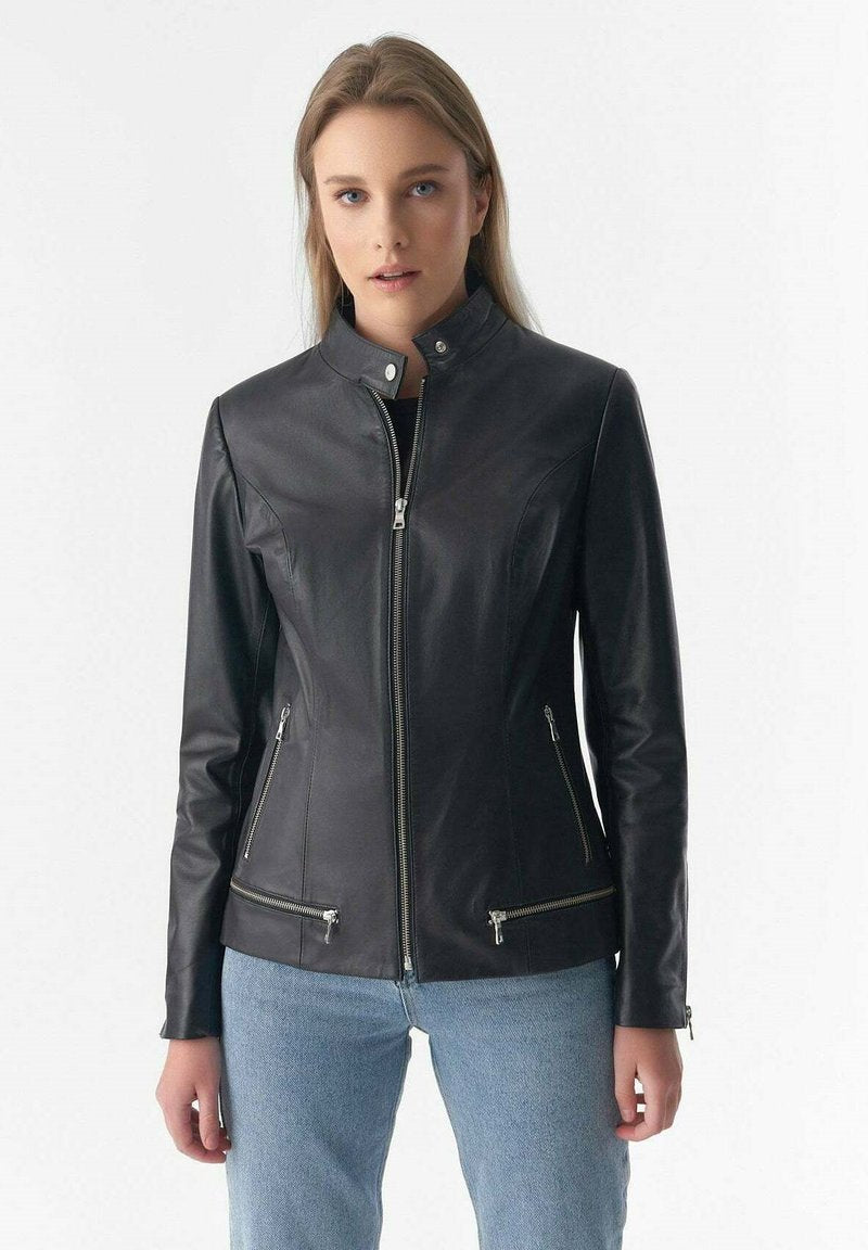  Lederjacke - Black