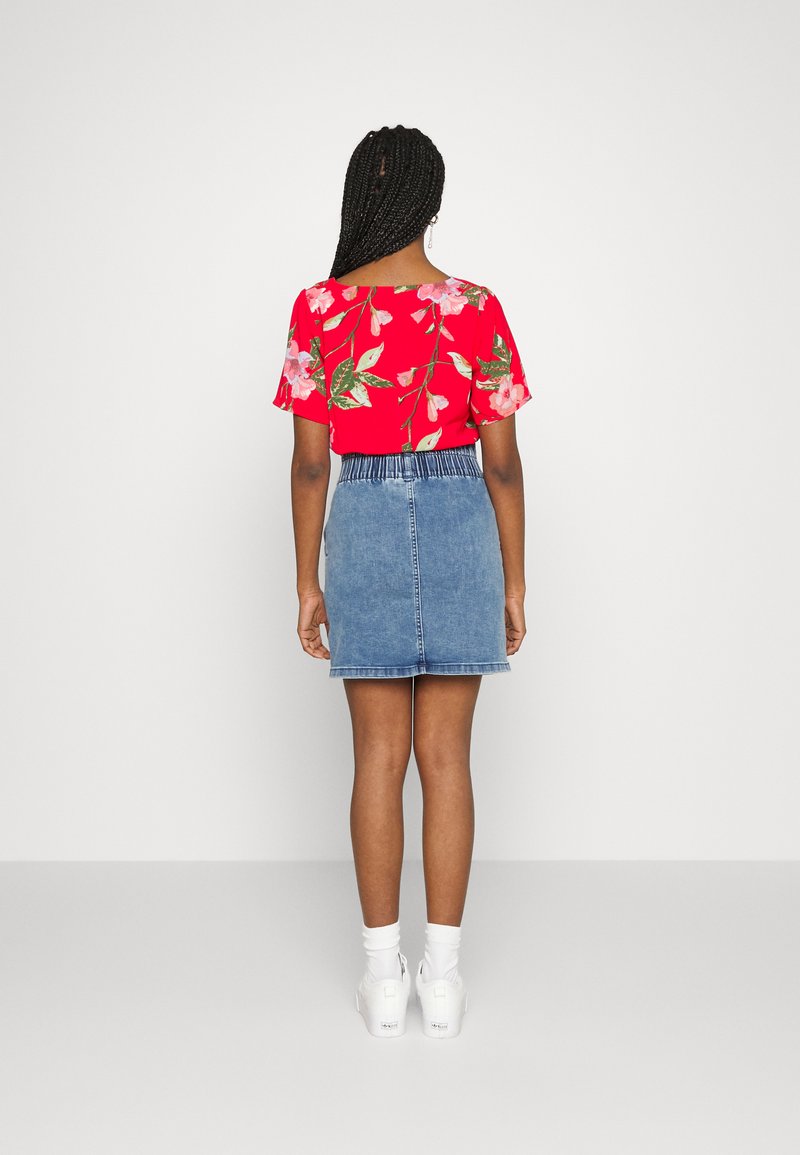 VITINA MAGIC SHORT SKIRT - Minirock - Medium Blue Denim