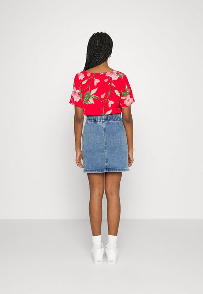  VITINA MAGIC SHORT SKIRT - Minirock - Medium Blue Denim