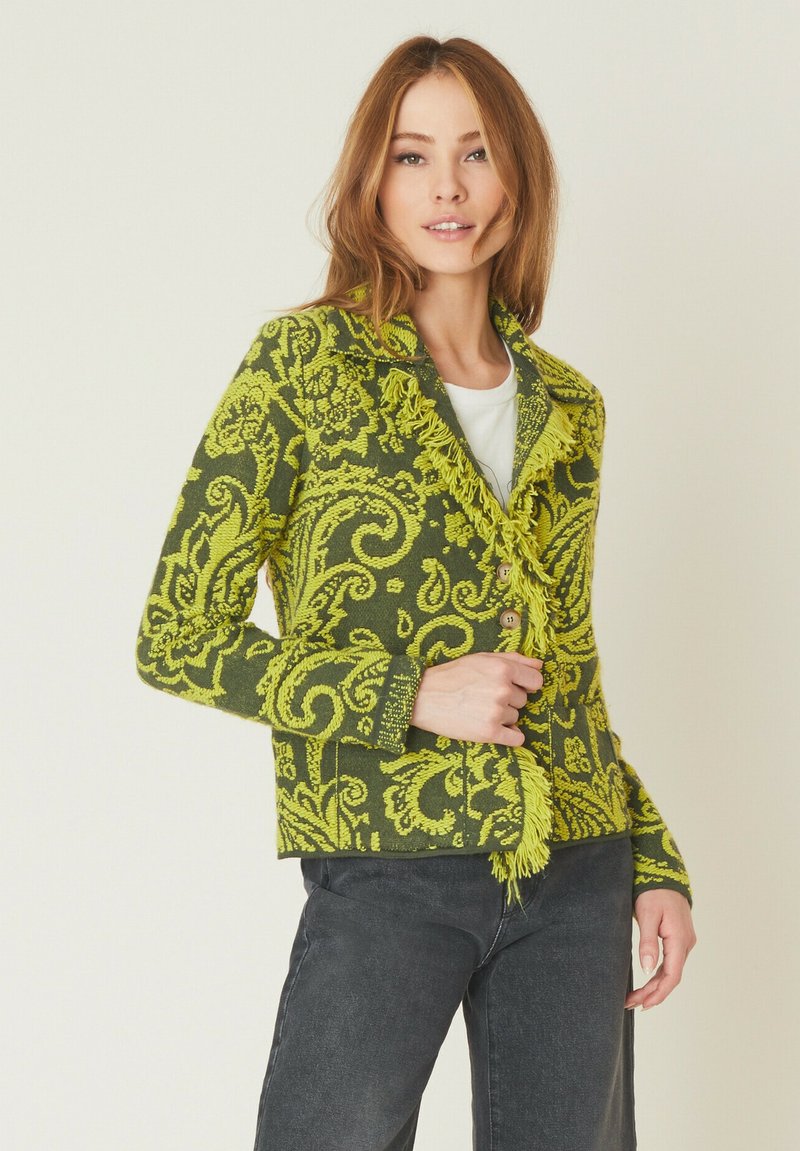 Manila Grace CON FRANGE - Blazer - Militare